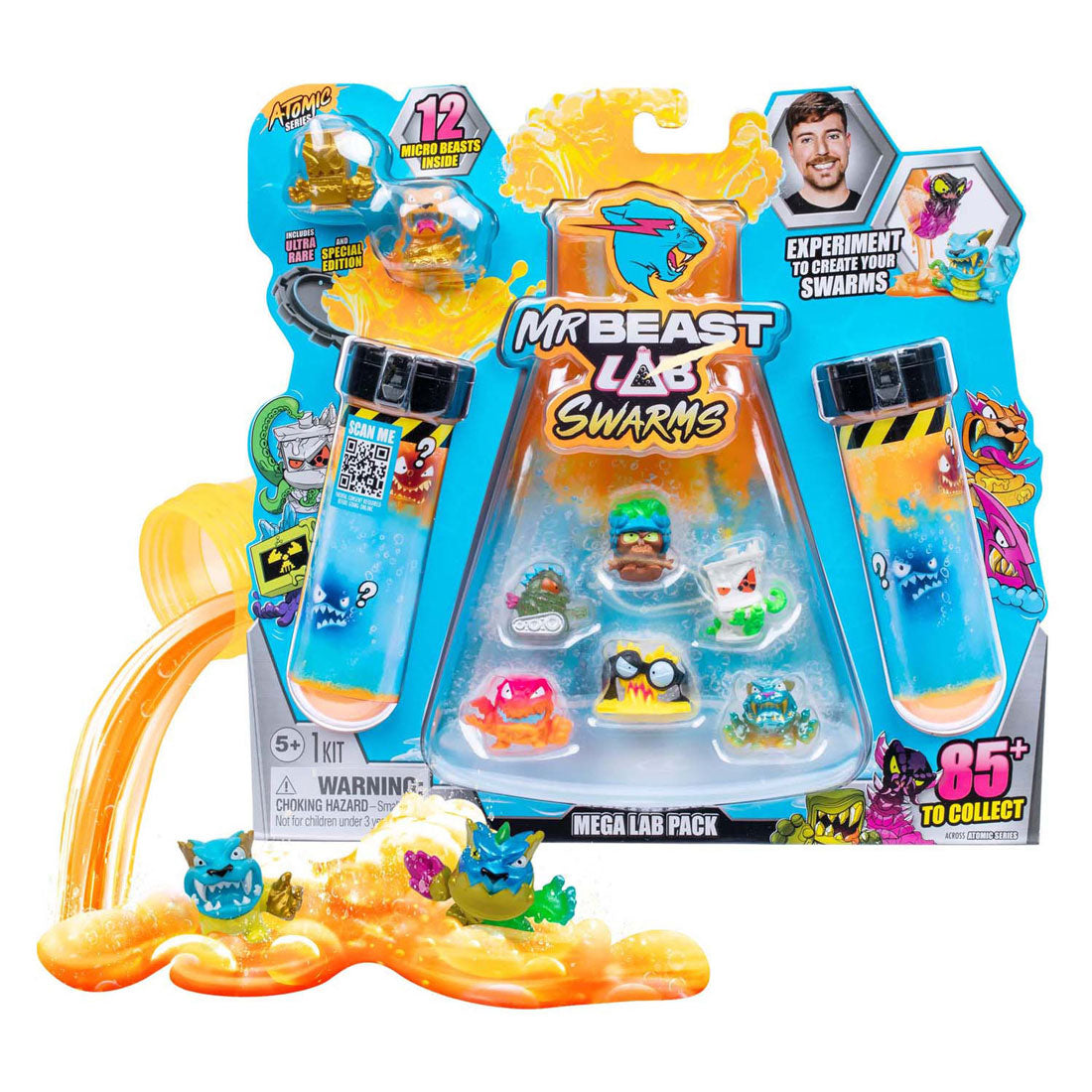 Figurine articulée Spectron Mrbeast Lab Swarms série 2, série atomique, paquet de 12