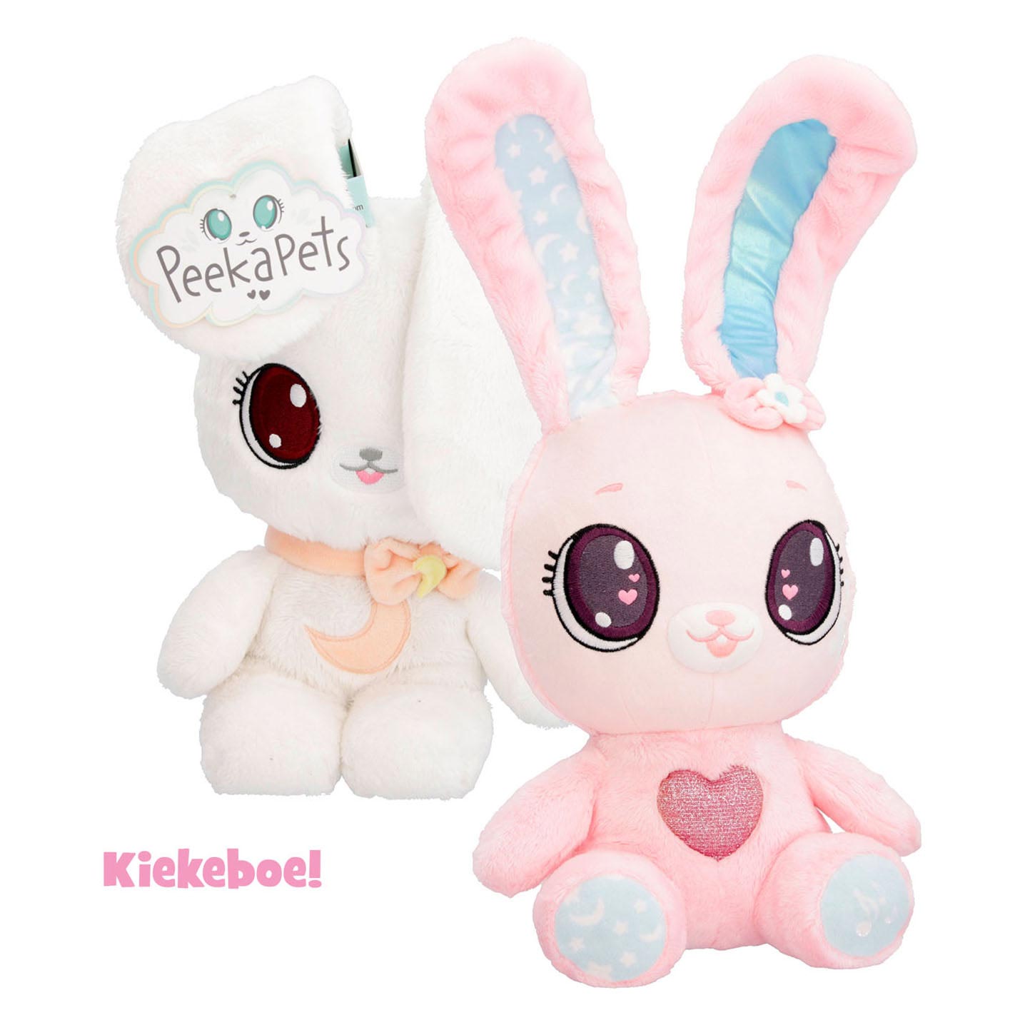 Spectron Peekapets Bunny Pluchen Hug - blanc