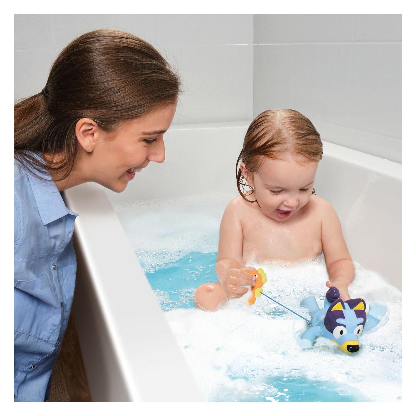 Tomy natation des jouets de bain de silhouette bluey
