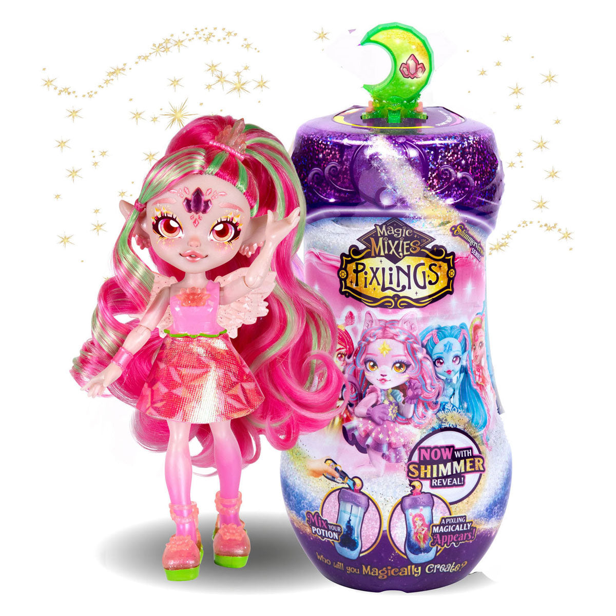 Mélanges Spectron Pixlings Shimmerverse révèlent pop faye