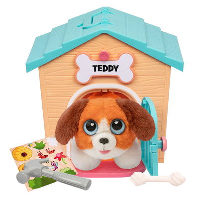 Jouets d’orignal surprise chiot jouet câlin dans la maison du chien
