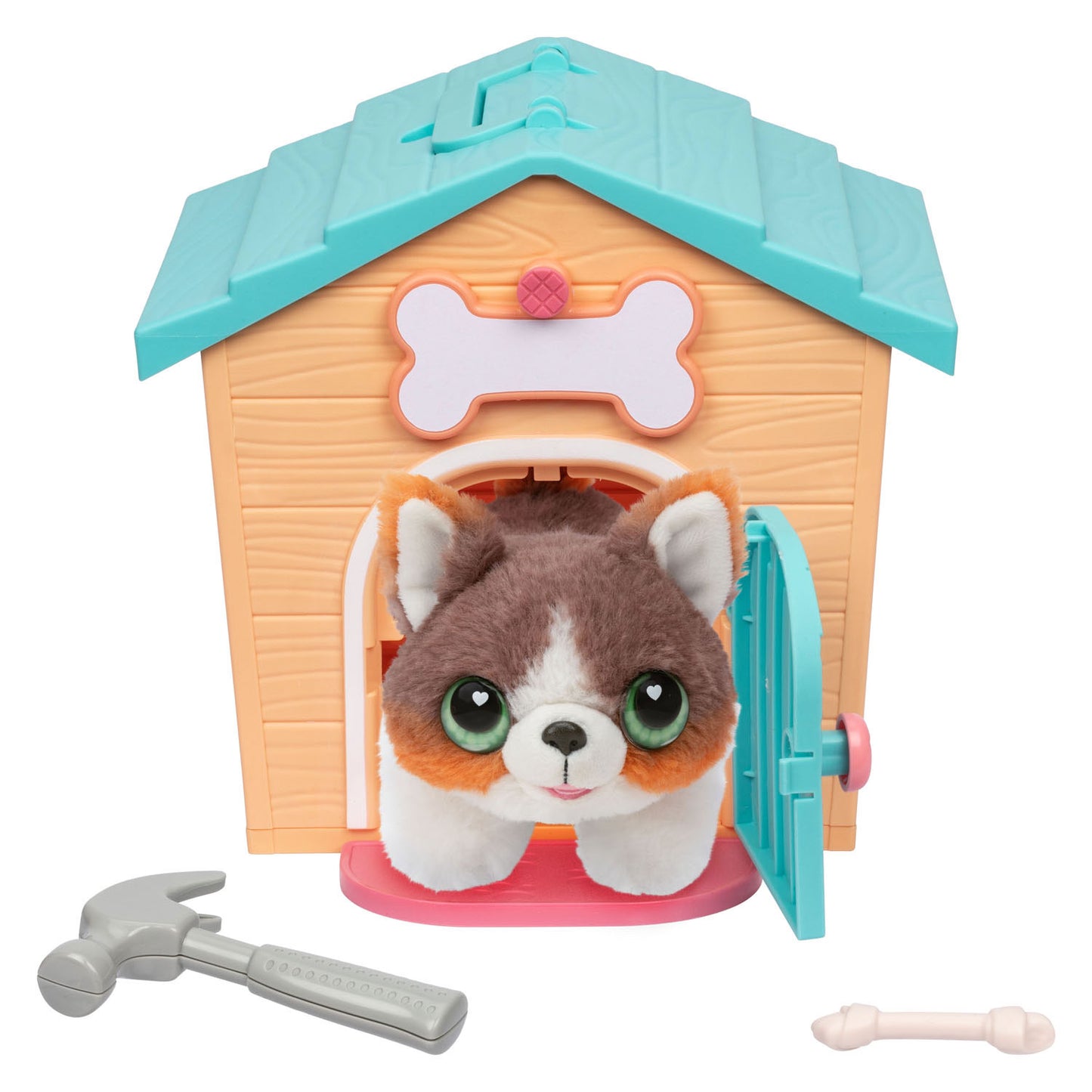 Jouets d’orignal surprise chiot jouet câlin dans la maison du chien
