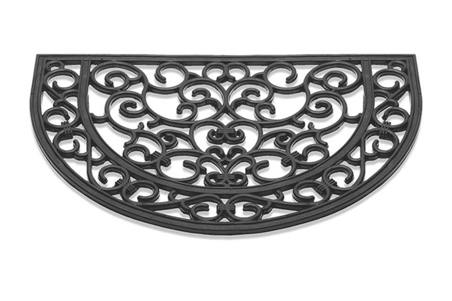 Paillasson HQ antique caoutchouc semi-circulaire 40x60cm
