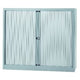 Armoire à portes roulantes soudée basse en acier plastique 120x43x103cm argent