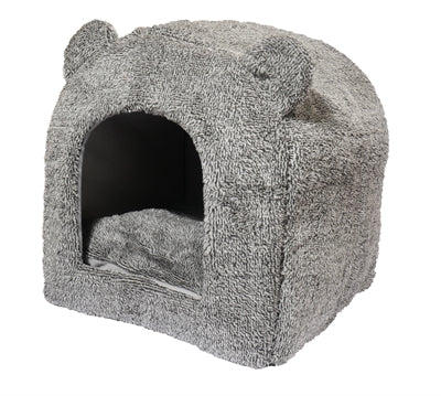 40 winks panier de chat iglo en peluche gris