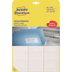 Etiquettes d'adresse avery zweckform blanches