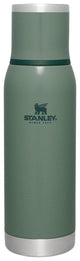 Bouteille thermos Stanley Adventure to-go 750 ml - 20 heures chaud - 25 heures froid - étanche - couvercle isolé - sans BPA - bouchon verseur pour un versement contrôlé - vert martelé