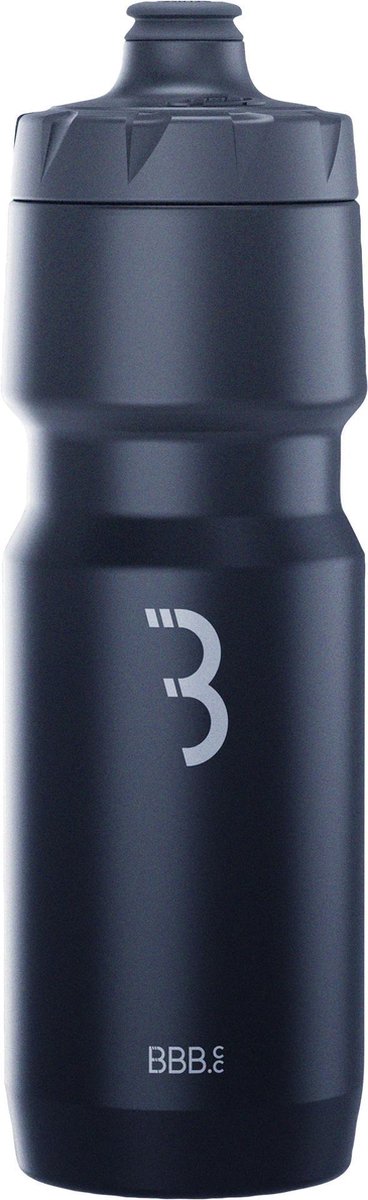 Bbb cycling car tank xl bouteille d'eau vélo de course - capacité 750 ml - gourde vélo avec valve à fermeture automatique - noir - bwb-15