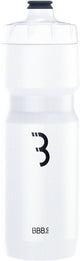 Bbb vélo voiture réservoir xl bouteille d'eau vélo de course - capacité 750 ml - gourde vélo valve à fermeture automatique - blanc - bwb-15