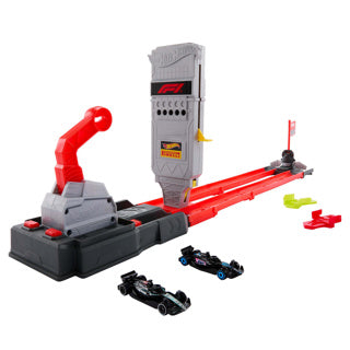 Ensemble de circuits de départ de Formule 1 Hot Wheels Racing et 2 voitures de F1 en métal