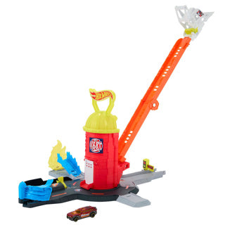 Hot Wheels City Super Rescue Caserne de pompiers et voiture jouet