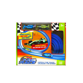 Piste de course flexible 4 mètres bleu