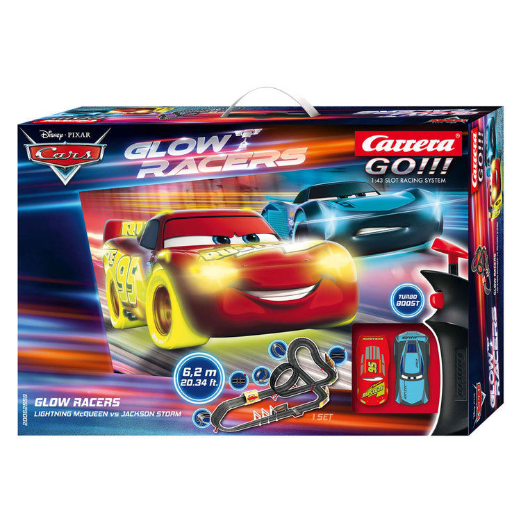 Carrera Go !!! Racebaan - Disney Cars Glow Racers