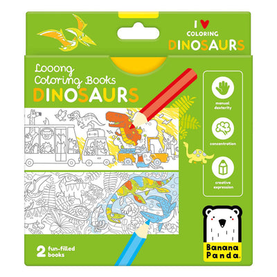 Panda banane - livre de coloriage J'adore les pages à colorier avec des dinosaures