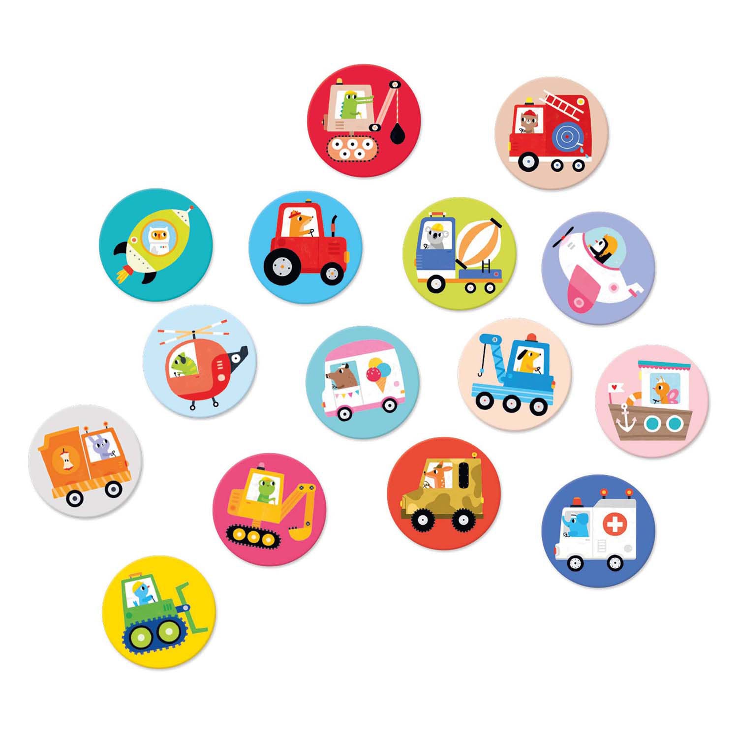 Banana Panda - ON -THE -GO Memory Game Vehicles - 30dlg.