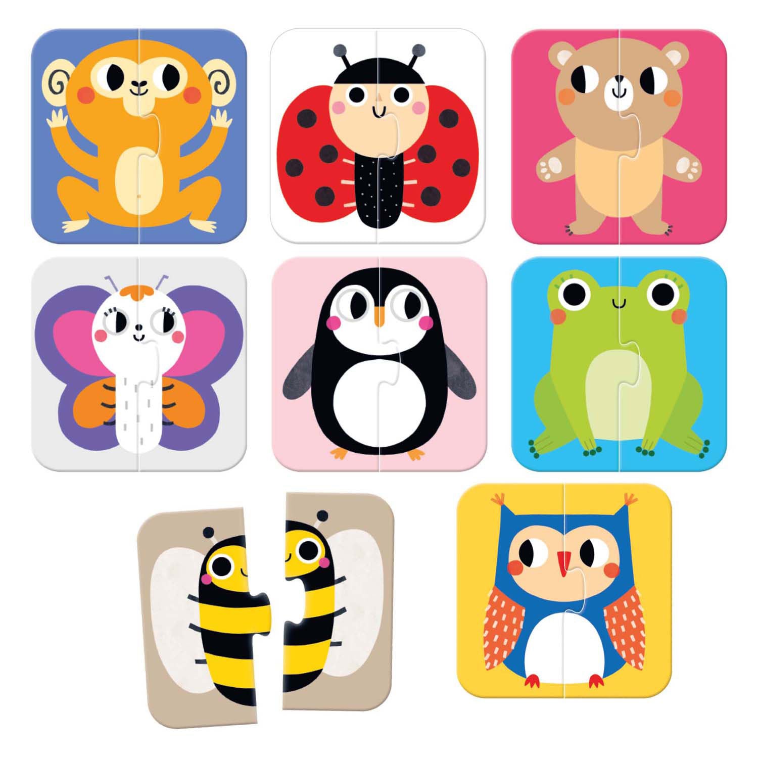Banana Panda - sur -The -Go Puzzle Half Animals - 16e.