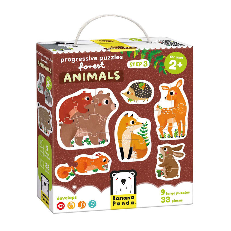 Banana Panda - Puzzles montant des animaux forestiers - 33e.