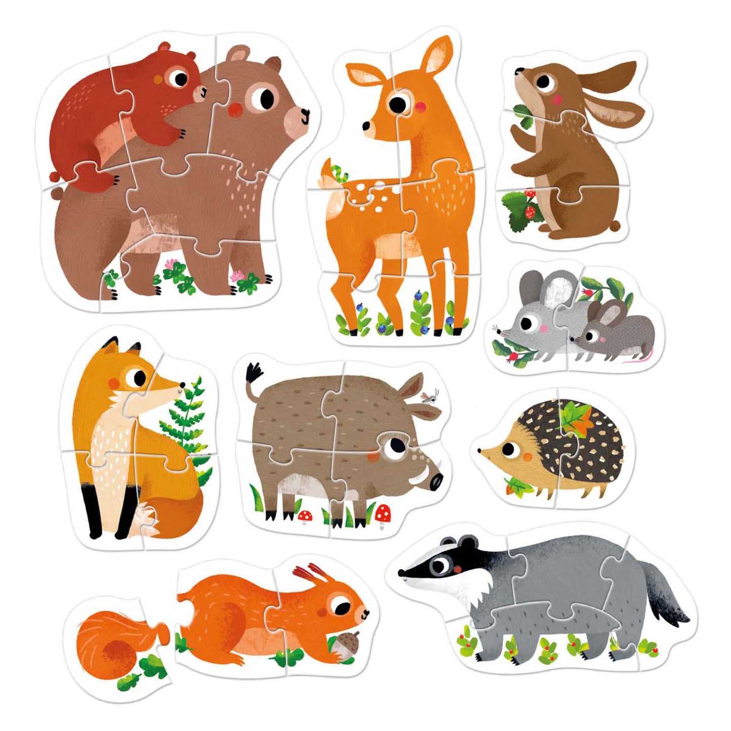 Banana Panda - Puzzles montant des animaux forestiers - 33e.