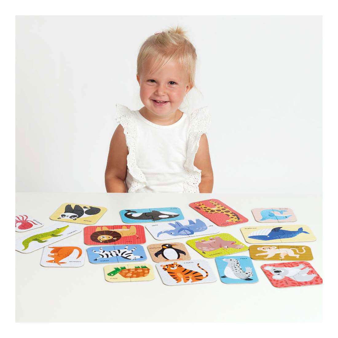 Banana Panda - Puzzle Pairs d'animaux sauvages - 18dlg.