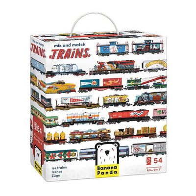 Panda banane - trains à mélanger et assortir - 54 pcs.