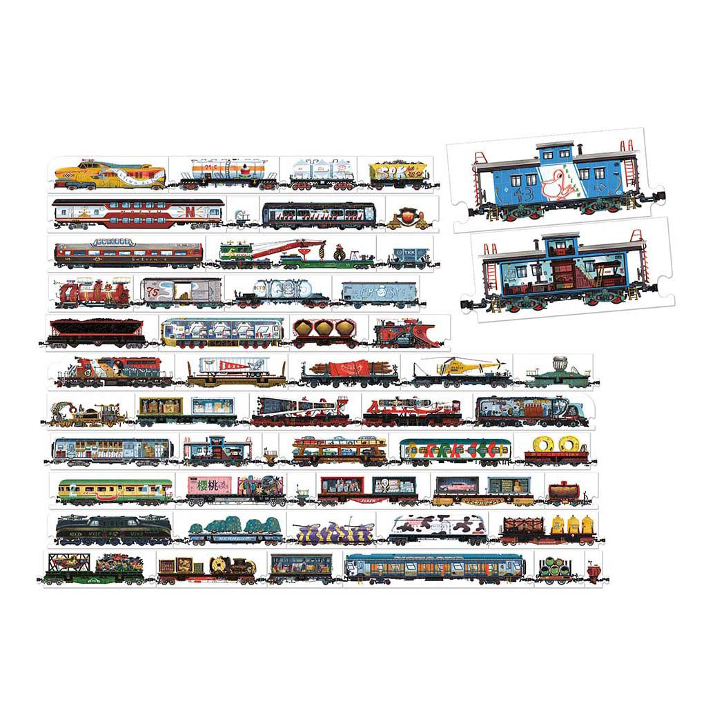 Panda banane - trains à mélanger et assortir - 54 pcs.