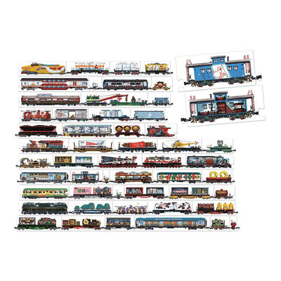 Panda banane - trains à mélanger et assortir - 54 pcs.