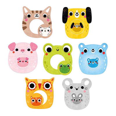 Panda banane - mes premiers puzzles - mini-animaux avec des bébés