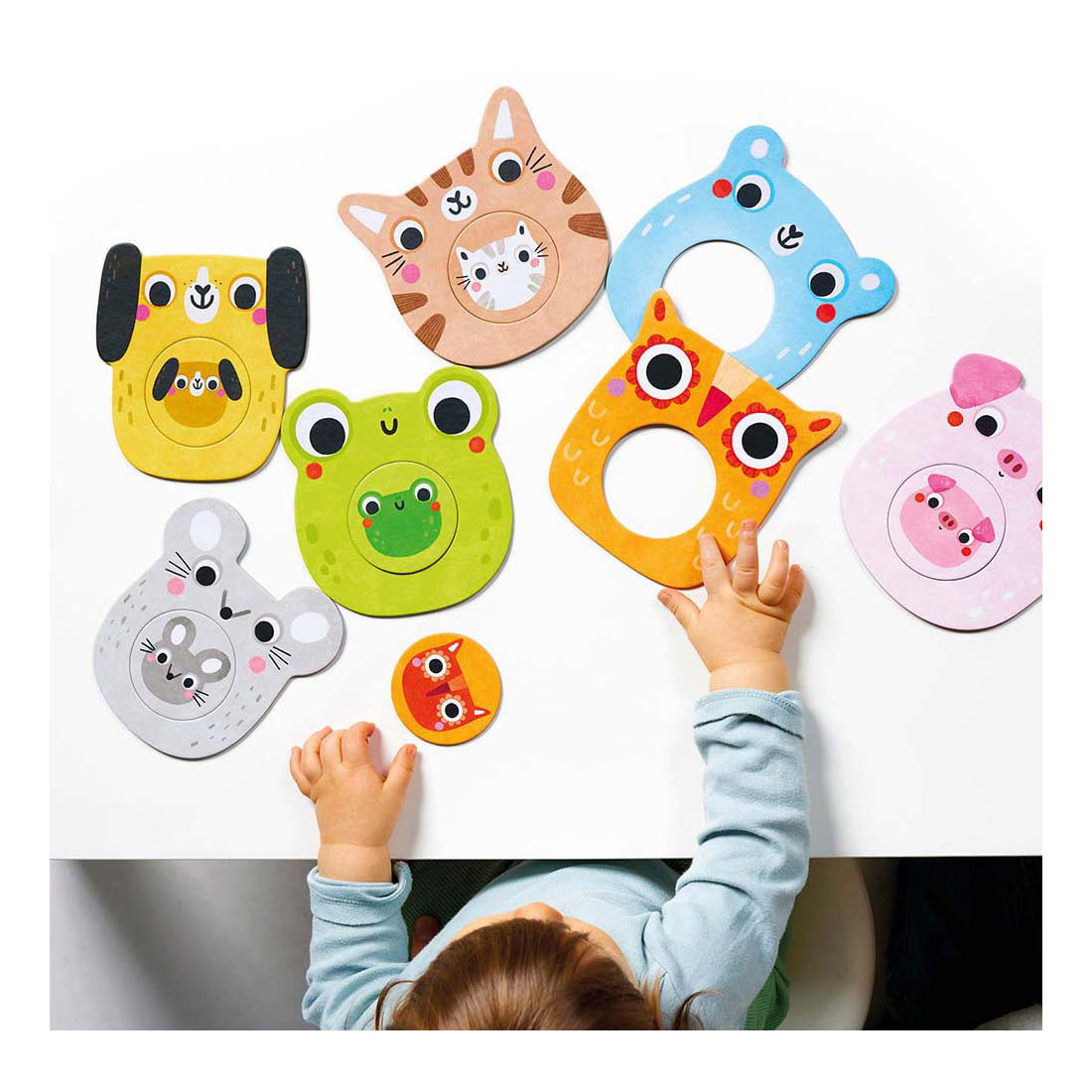 Panda banane - mes premiers puzzles - mini-animaux avec des bébés