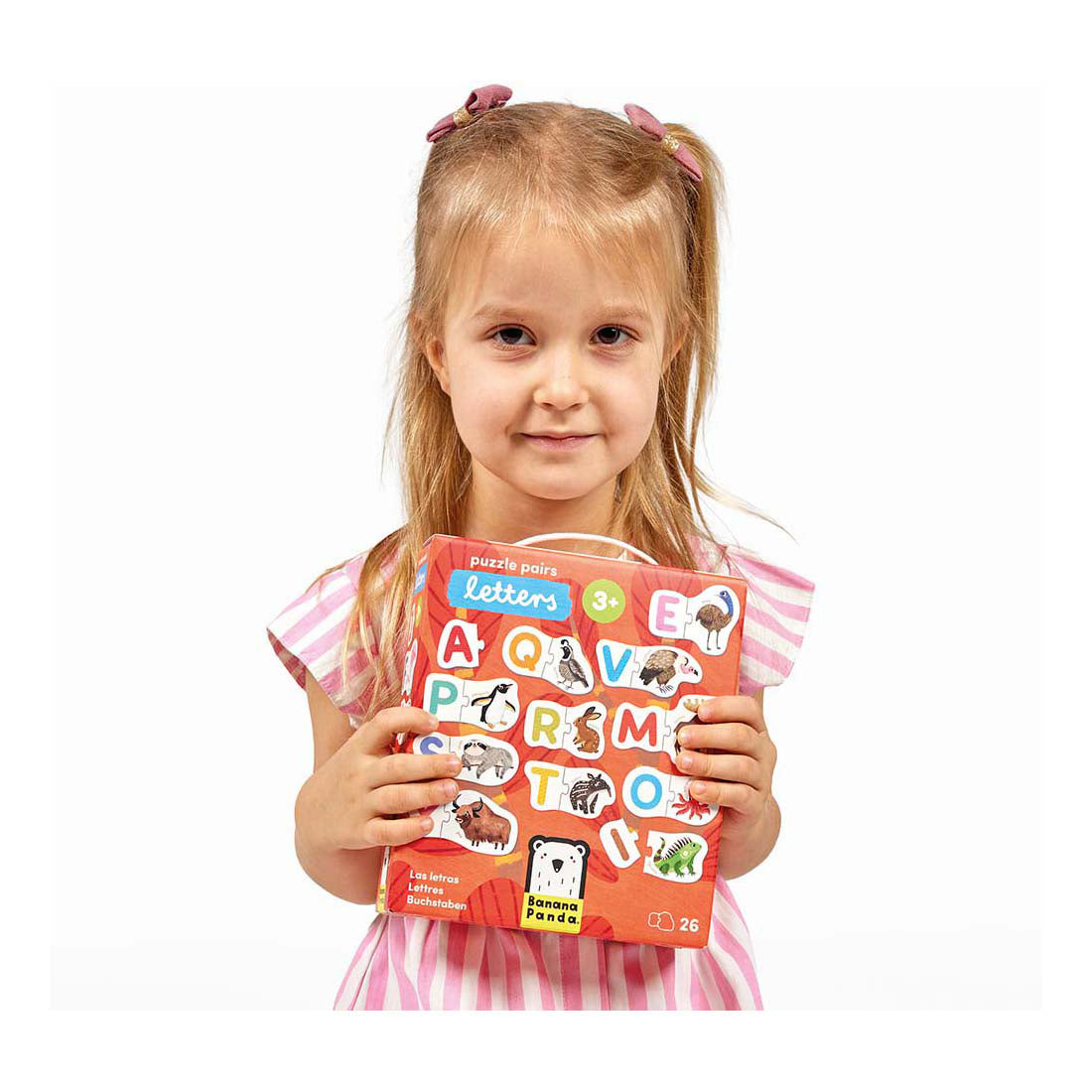 Panda banane - lettres puzzle - 26 pièces.