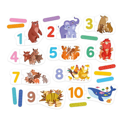 Panda banane - numéros de puzzle - 20 pièces.