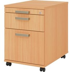 Caisson à tiroirs mobile Bach avec tiroir pour dossiers suspendus 42,8 x 56 x 59 cm hêtre
