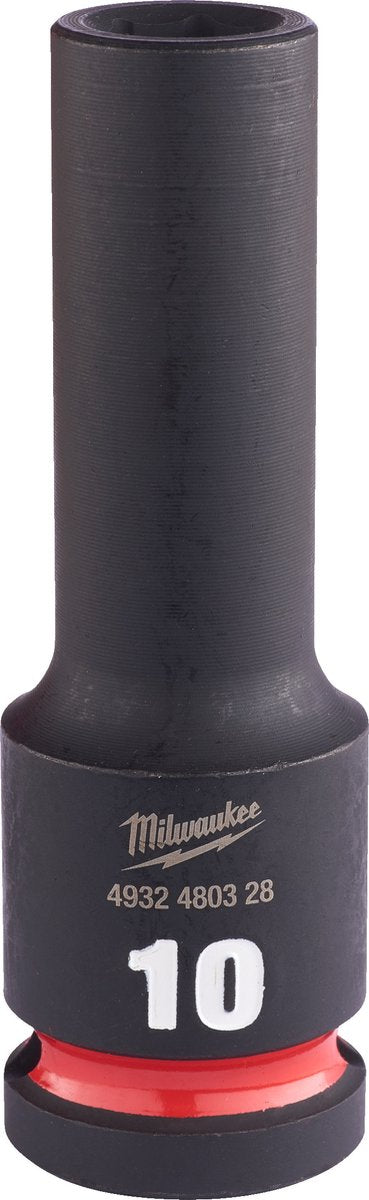 Accessoires Milwaukee douille à choc Shockwave 1 2 longue 10 mm | 1 pièce - 4932480328
