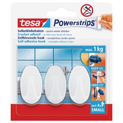 Tesa crochet s ovale blanc