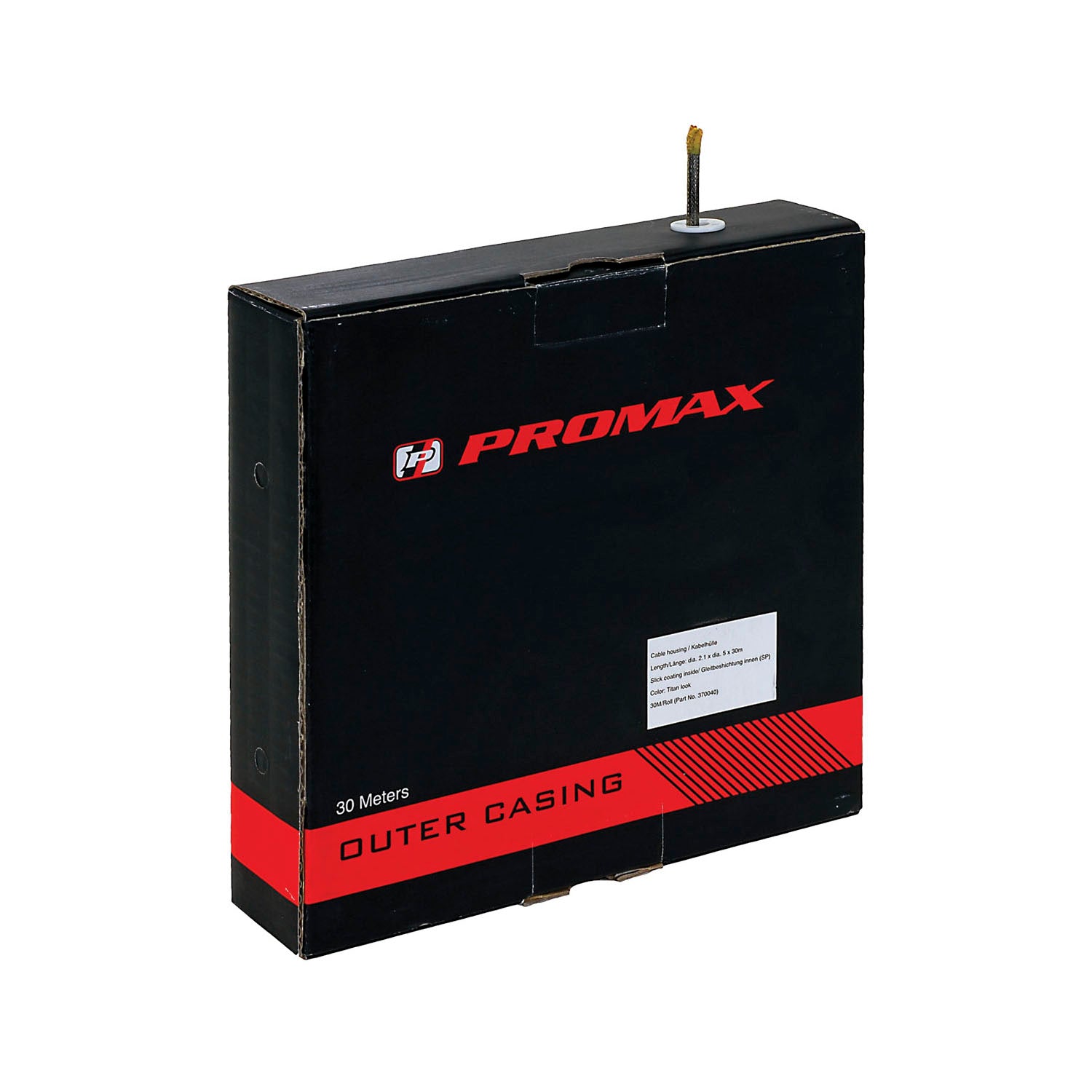 Accélération de cabel extérieur de boîte pro Ø5 mm 30 mètres noir