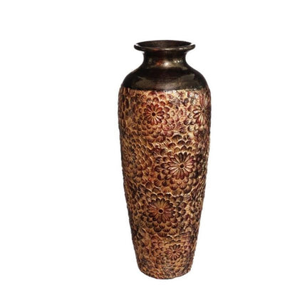 Idées 4 saisons vase éblouissant fleur marron ø15xh41cm