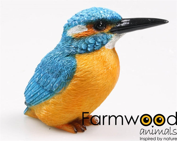 Statue de jardin animaux de ferme martin-pêcheur 12,5x6x10cm