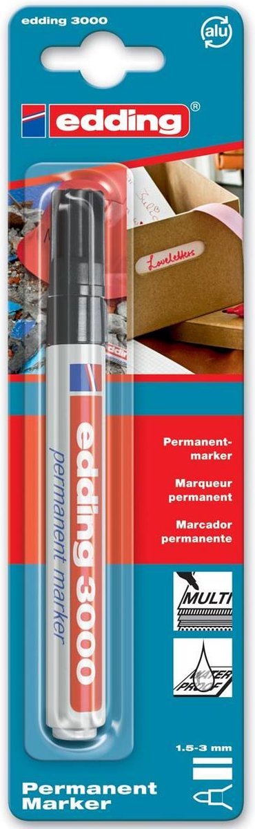 Feutre Edding 3000 rond 1,5-3mm noir