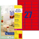 Etiquettes multifonctions avery rouge 675 pièces