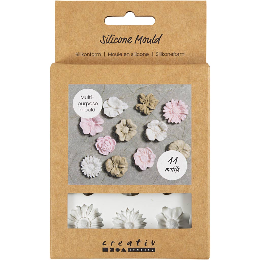 Creativ company formes en silicone, marguerites, h : 0,5 cm, l : 2-2,5 cm, 1 pièce