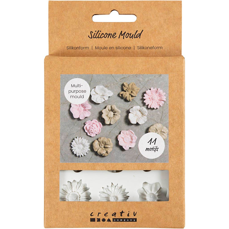 Creativ company formes en silicone, marguerites, h : 0,5 cm, l : 2-2,5 cm, 1 pièce