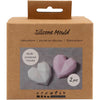 Formes en silicone Creativ company, coeur facetté, h: 2 cm, l: 6 cm, l: 5,8 cm, 2 pièces 1 boîte