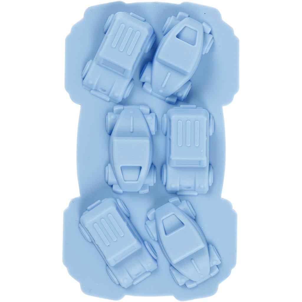 Creativ company moules en silicone, voitures, h : 2,5 cm, l : 3 cm, l : 4,5 cm, 12,5 ml, 1 pièce