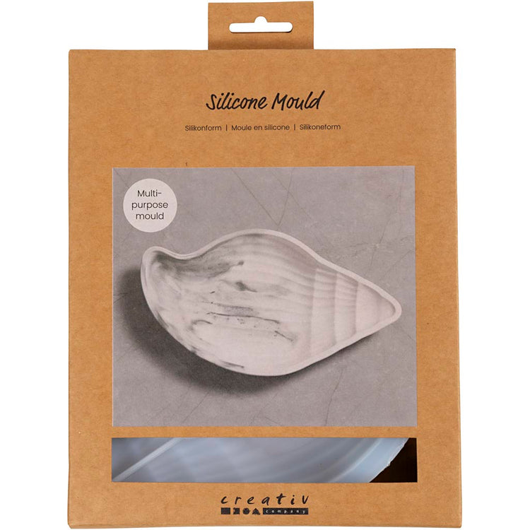 Moules en silicone Creativ company, coquille de conque, h: 2 cm, l: 20 cm, l: 11 cm, 1 pièce