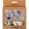 Creativ company formes en silicone, étoile de mer, grand coquillage, coquille, h : 0,3-1 cm, l : 1,3-3,3 cm, 2 pièces 1 boîte