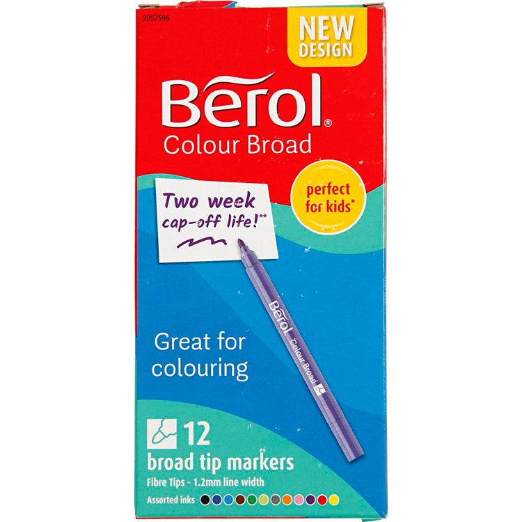 Berol Sift, D 10 mm, épaisseur de ligne 1-1,7 mm, différentes couleurs, 12 pièces 1 boîte