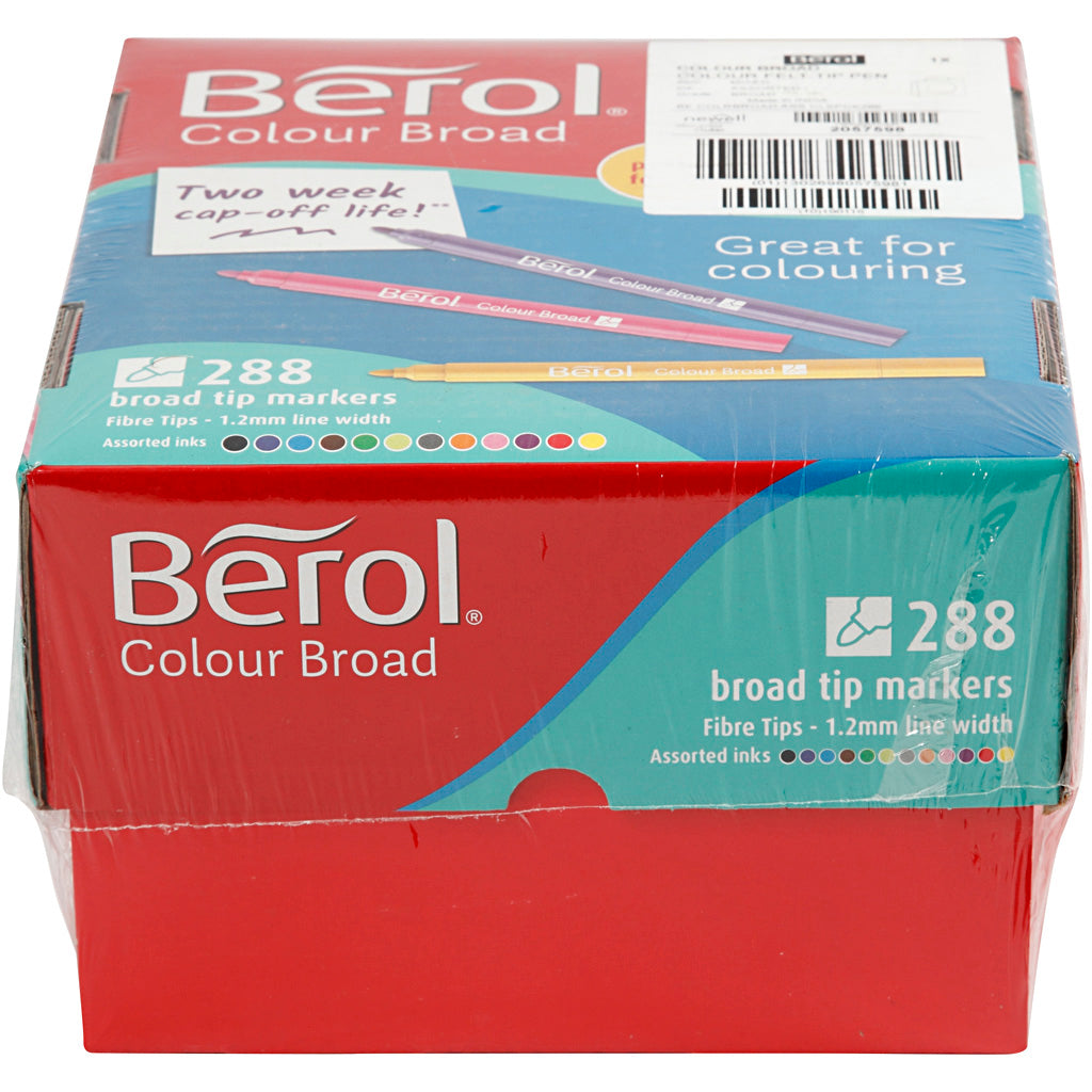 Berol Sift, épaisseur de ligne 1-1,7 mm, différentes couleurs, 288 pièces 1 boîte