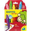 Crayons de cire Giotto, l: 7 cm, d 11 mm, 10 pièces 1 boîte