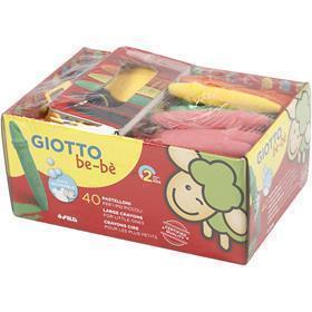 Crayons de cire Giotto, l: 7 cm, d 11 mm, 40 pièces 1 boîte