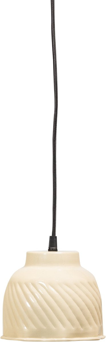 Lampe suspendue Woood arleso - métal - beige sable - 15x14x14
