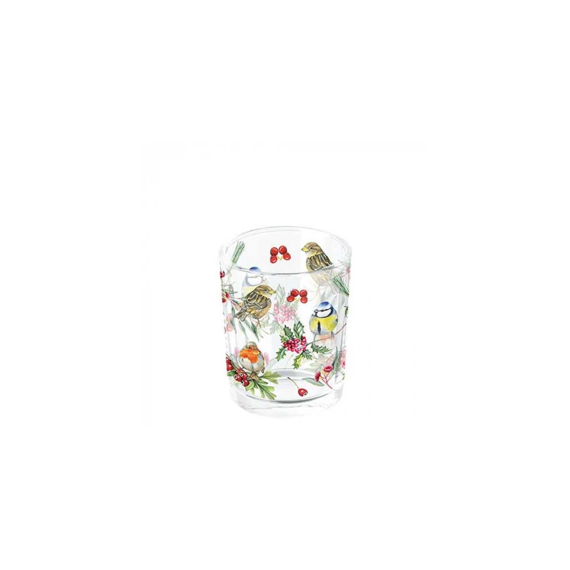 Oiseaux aux bougies chauffe-plat d’ambiance en hiver